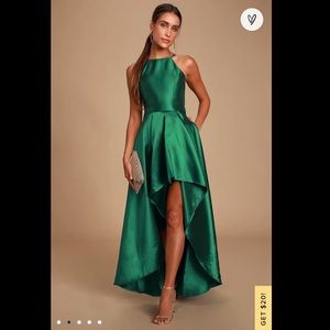 NWT LuLu’s Broadway Show Emerald Green High-Low Maxi Dress in Medium
